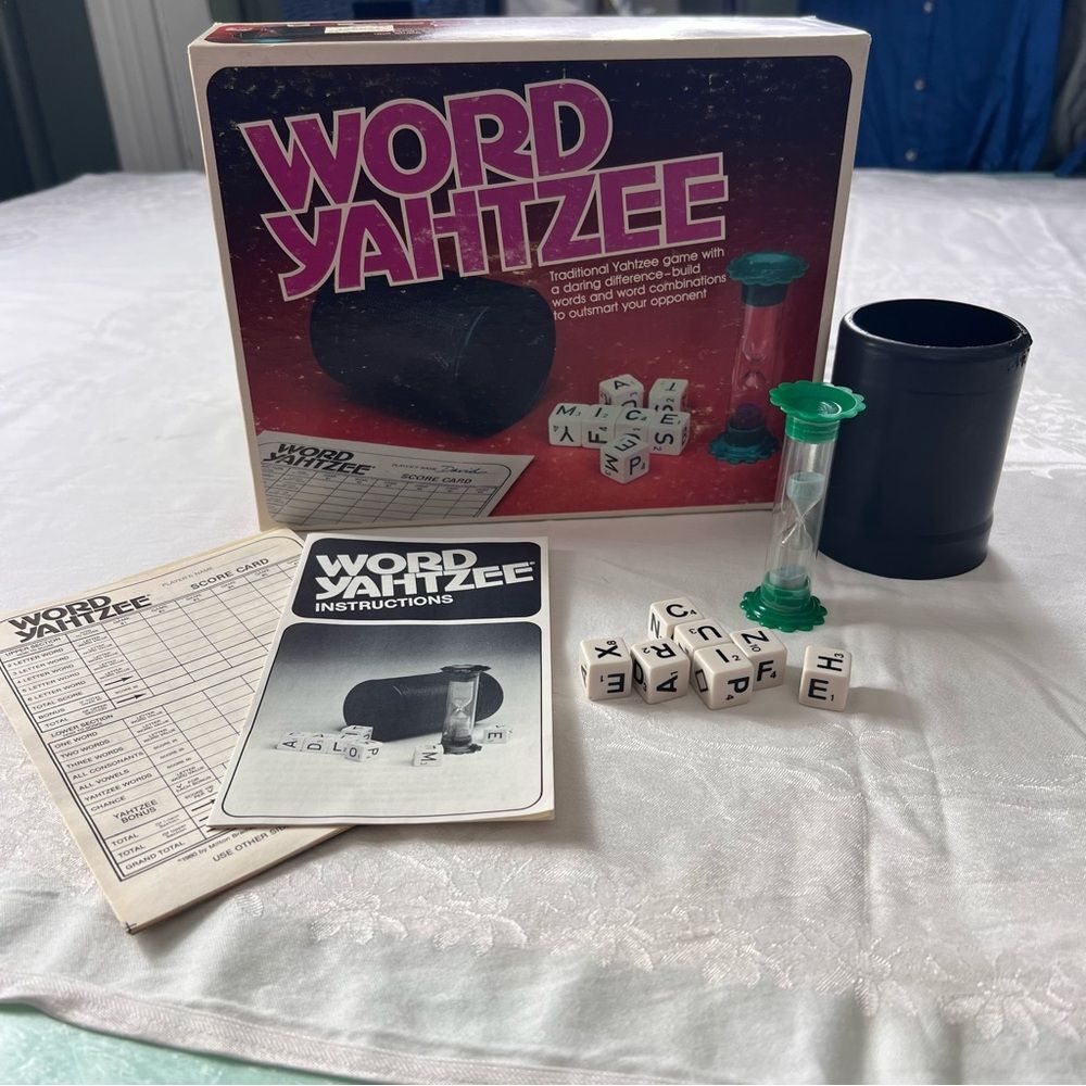 1980 Word Yahtzee Complete Game Milton Bradley